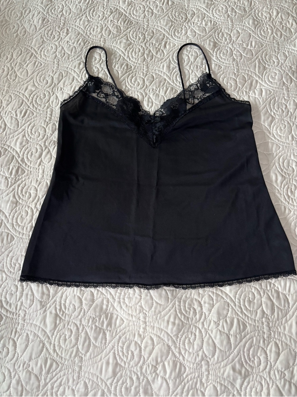 Avon Private Treasures Black Satin Camisole